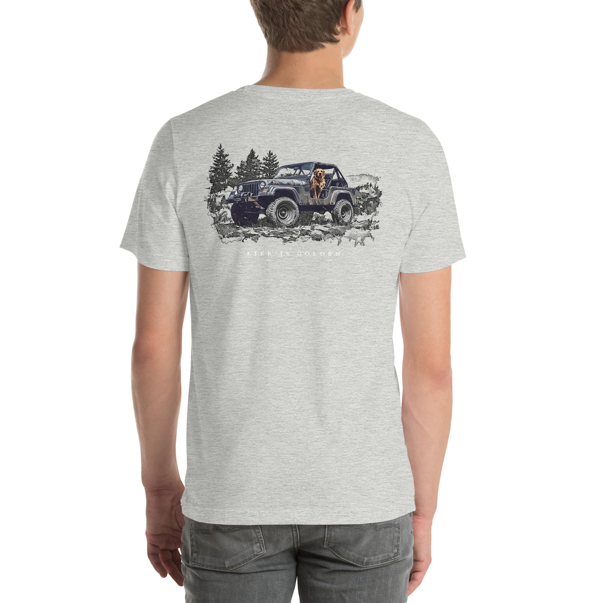 Jeep Overland Golden Retriever T-shirt