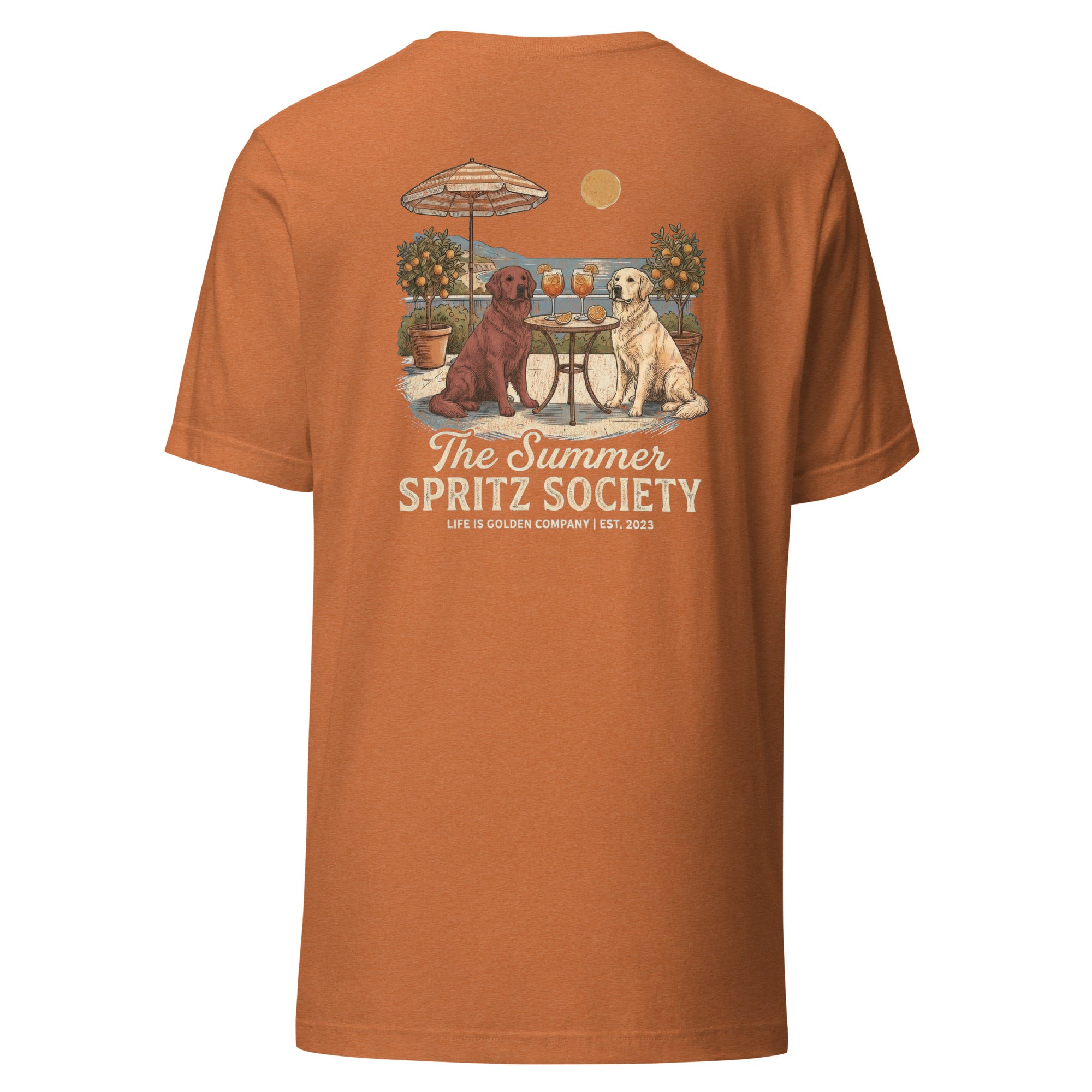 Summer Spritz Society Red &amp; Gold Unisex Tee