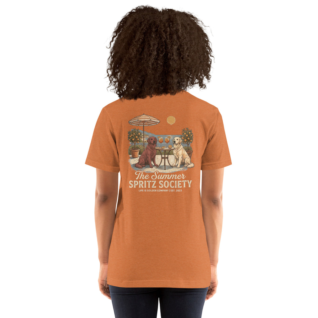 Summer Spritz Society Red &amp; Gold Unisex Tee