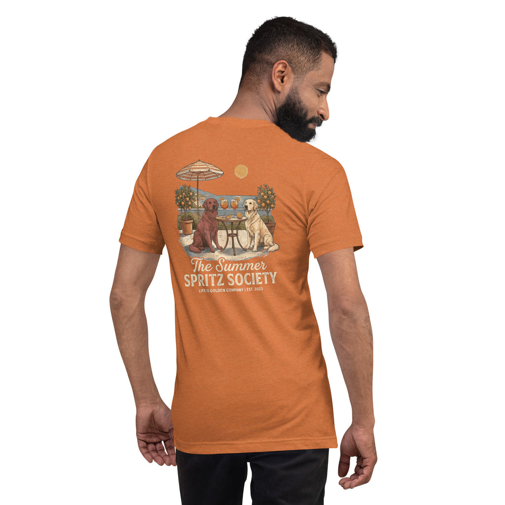 Summer Spritz Society Red &amp; Gold Unisex Tee