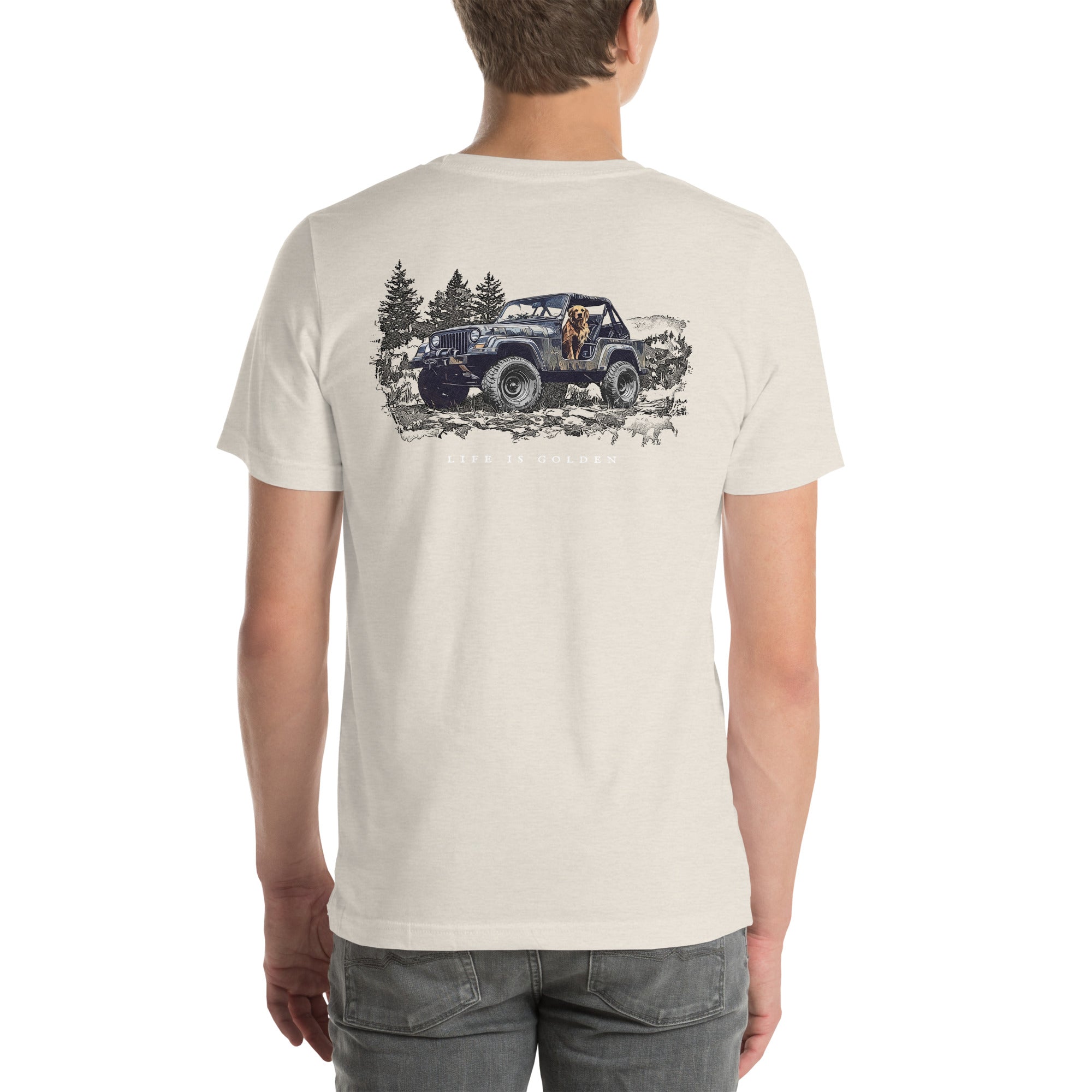 Jeep Overland Golden Retriever T-shirt