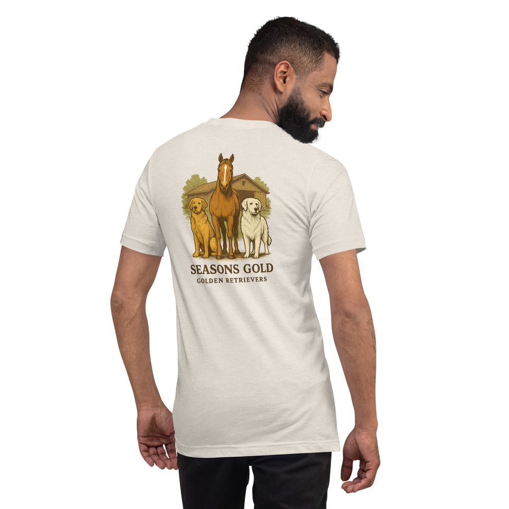 Seasons Gold Barn Companions Unisex t-shirt