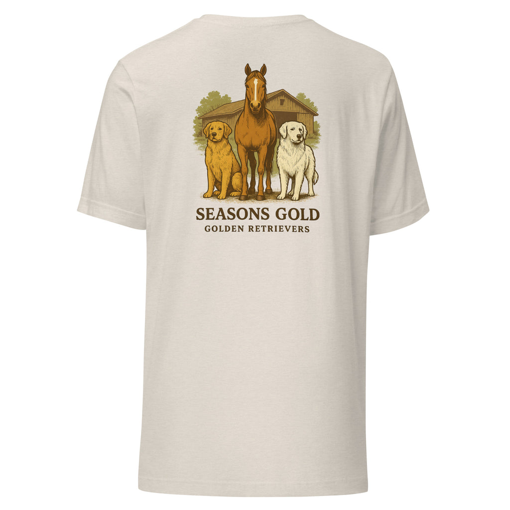 Seasons Gold Barn Companions Unisex t-shirt