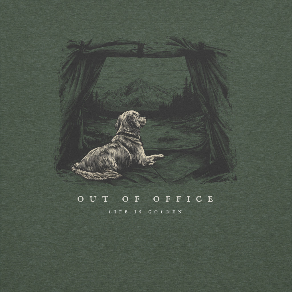 Out Of Office Golden Retriever Tee
