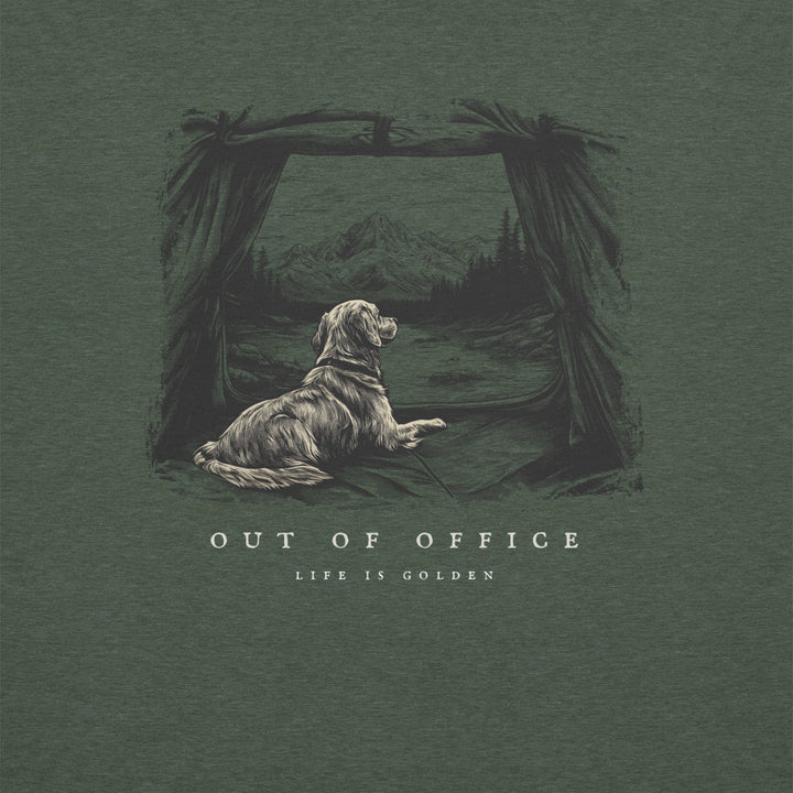 Out Of Office Golden Retriever Tee