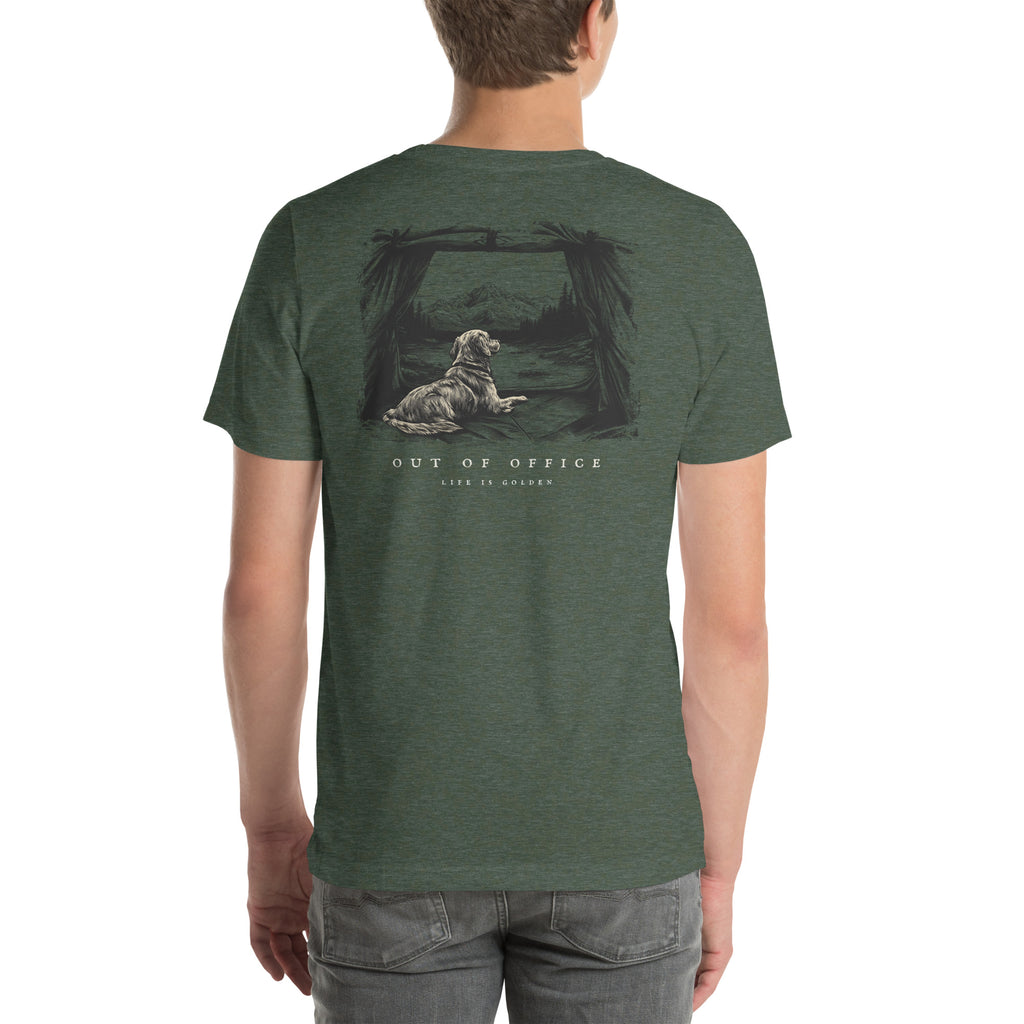 Out Of Office Golden Retriever Tee