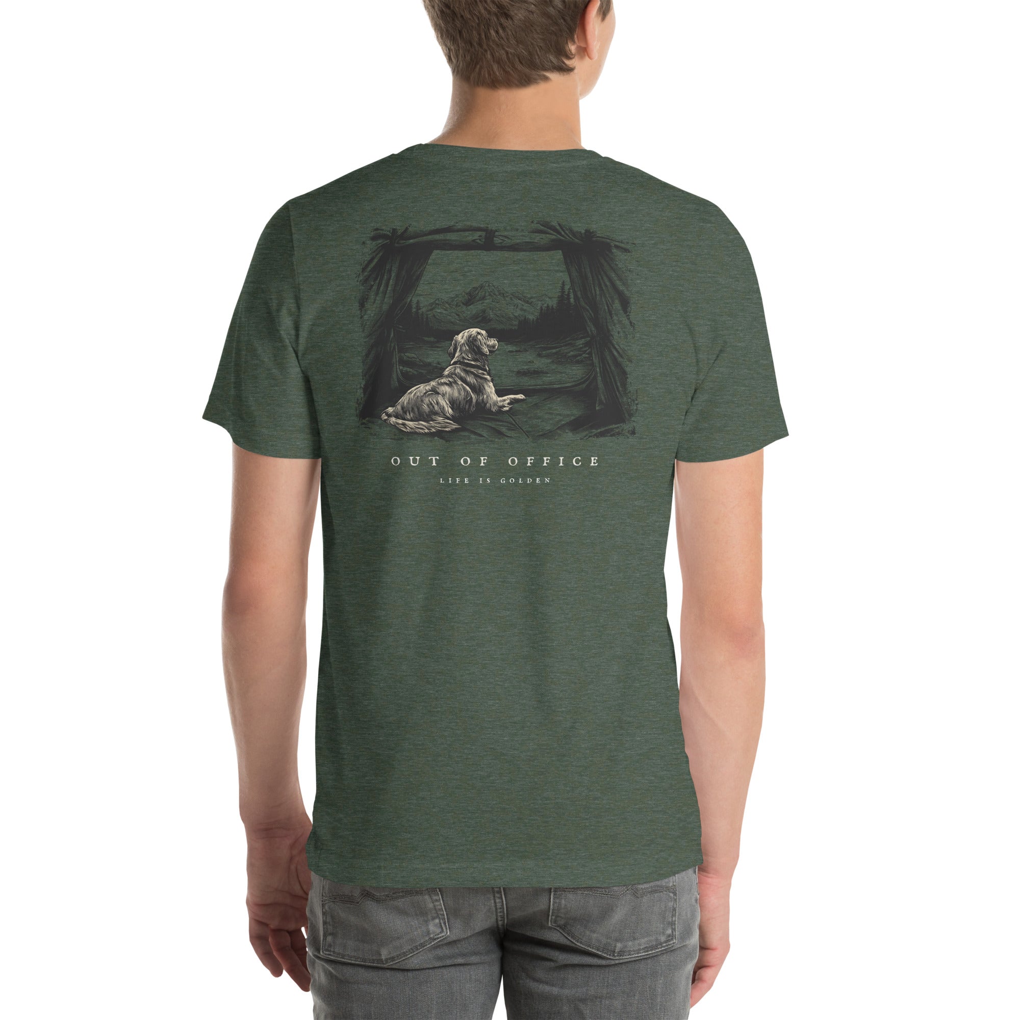 Out Of Office Golden Retriever Tee