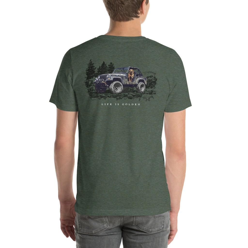 Jeep Overland Golden Retriever T-shirt