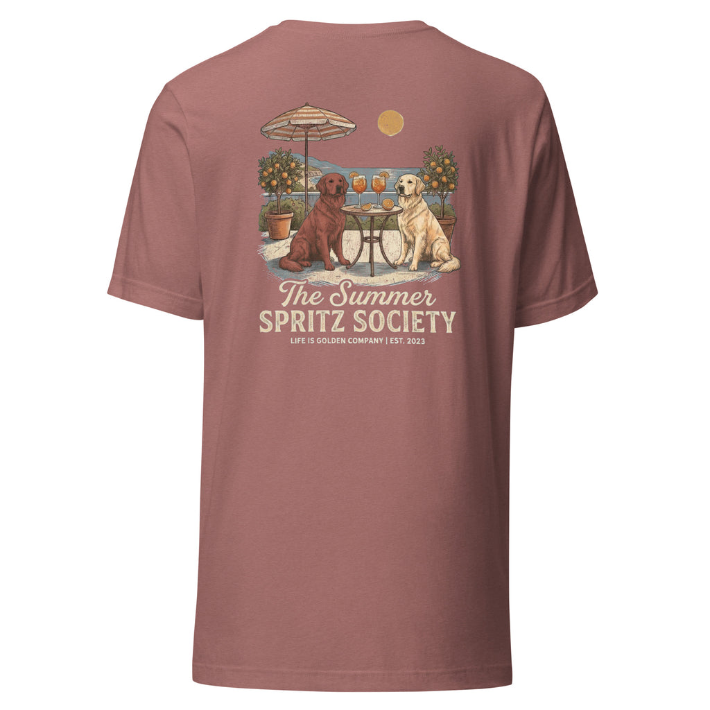 Summer Spritz Society Red &amp; Gold Unisex Tee