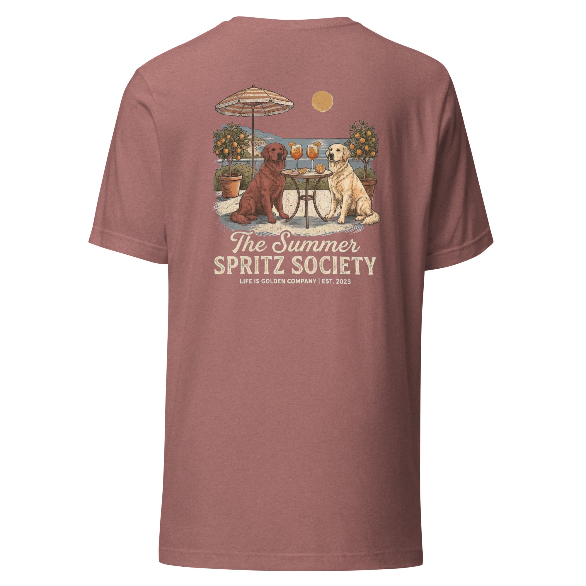 Summer Spritz Society Red &amp; Gold Unisex Tee