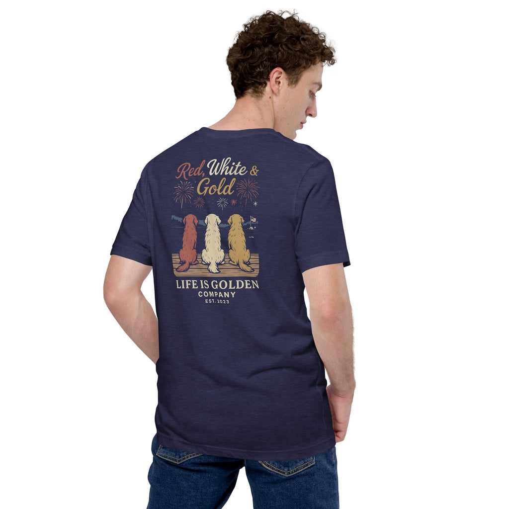 Red, White &amp; Gold Tee