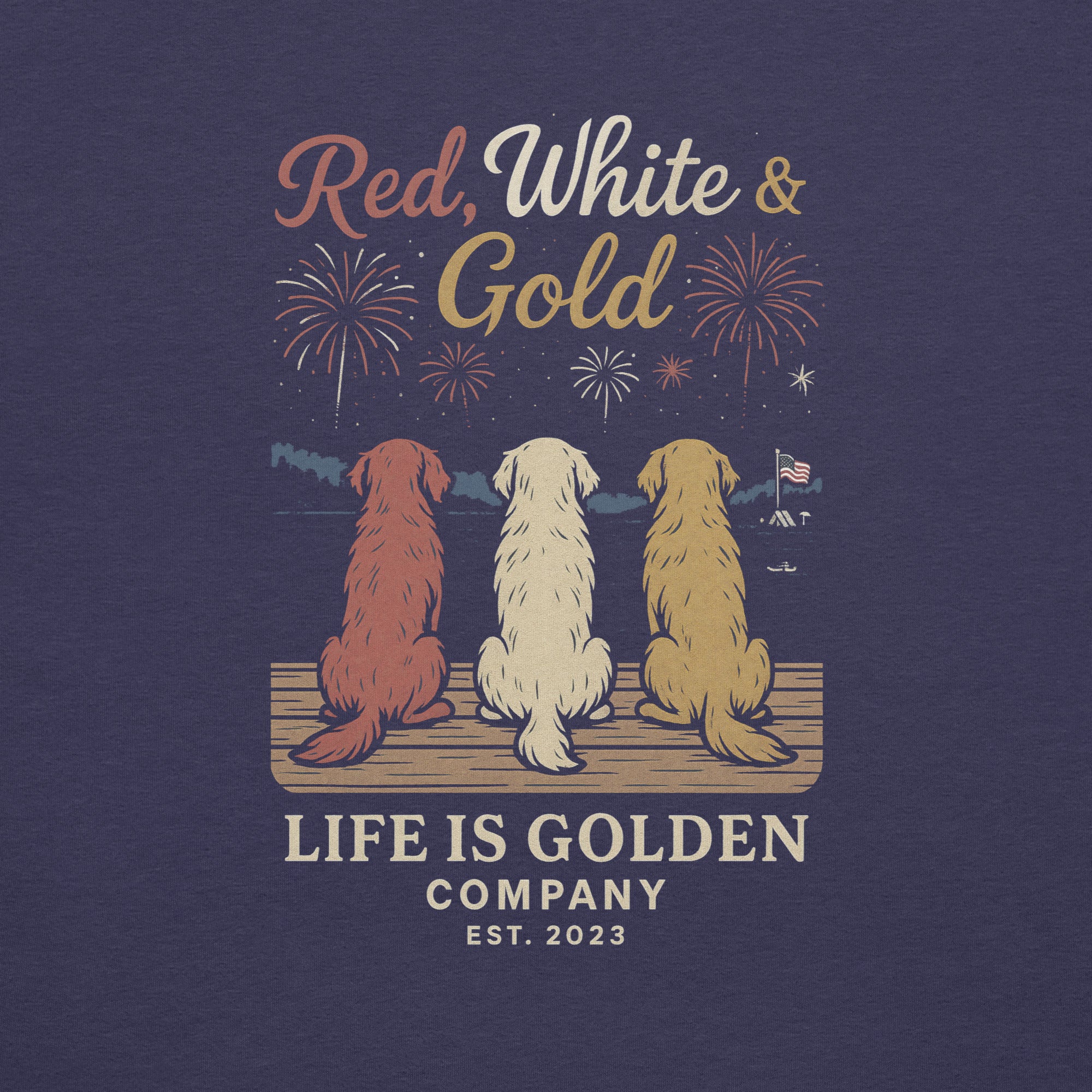 Red, White &amp; Gold Tee