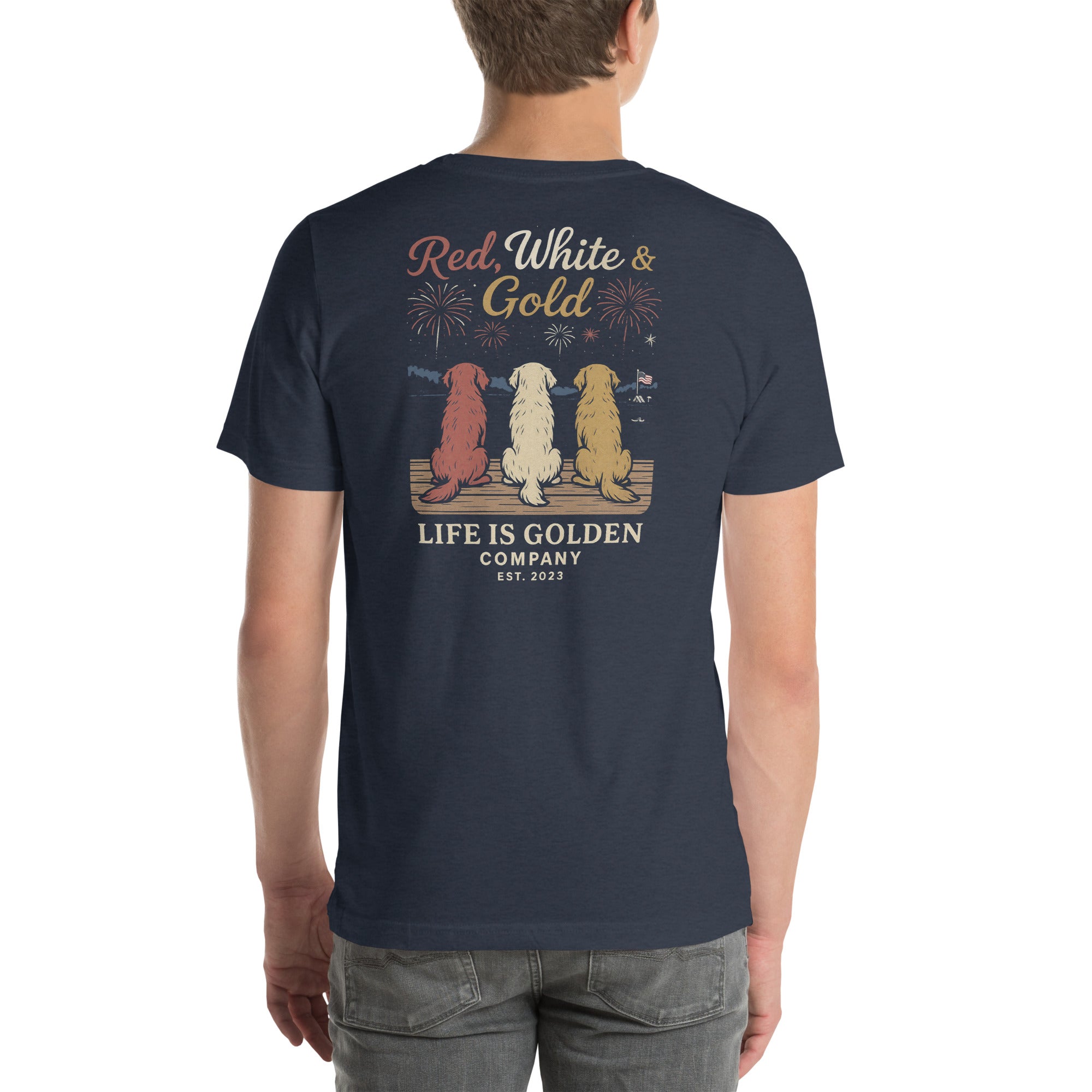 Red, White &amp; Gold Tee