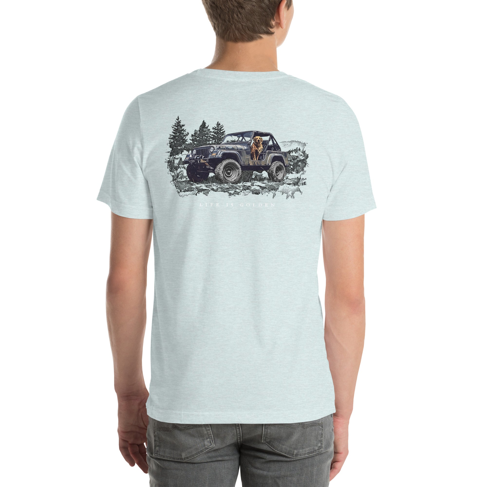 Jeep Overland Golden Retriever T-shirt