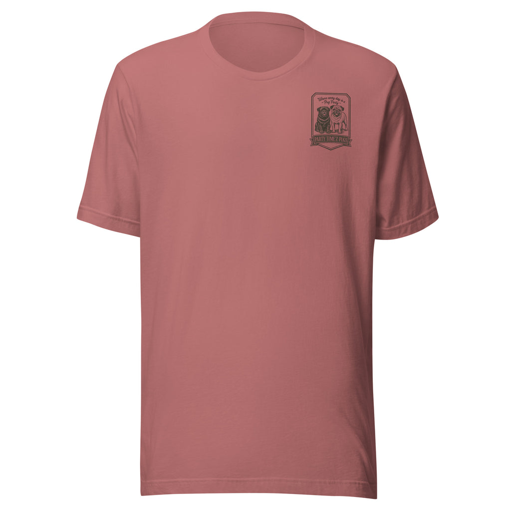 Party Time'Z Pugs Unisex t-shirt