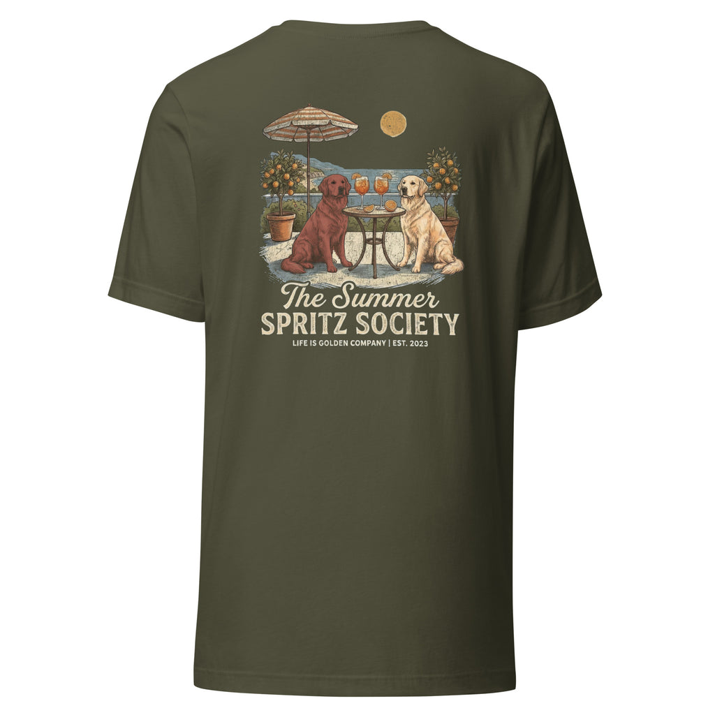 Summer Spritz Society Red &amp; Gold Unisex Tee