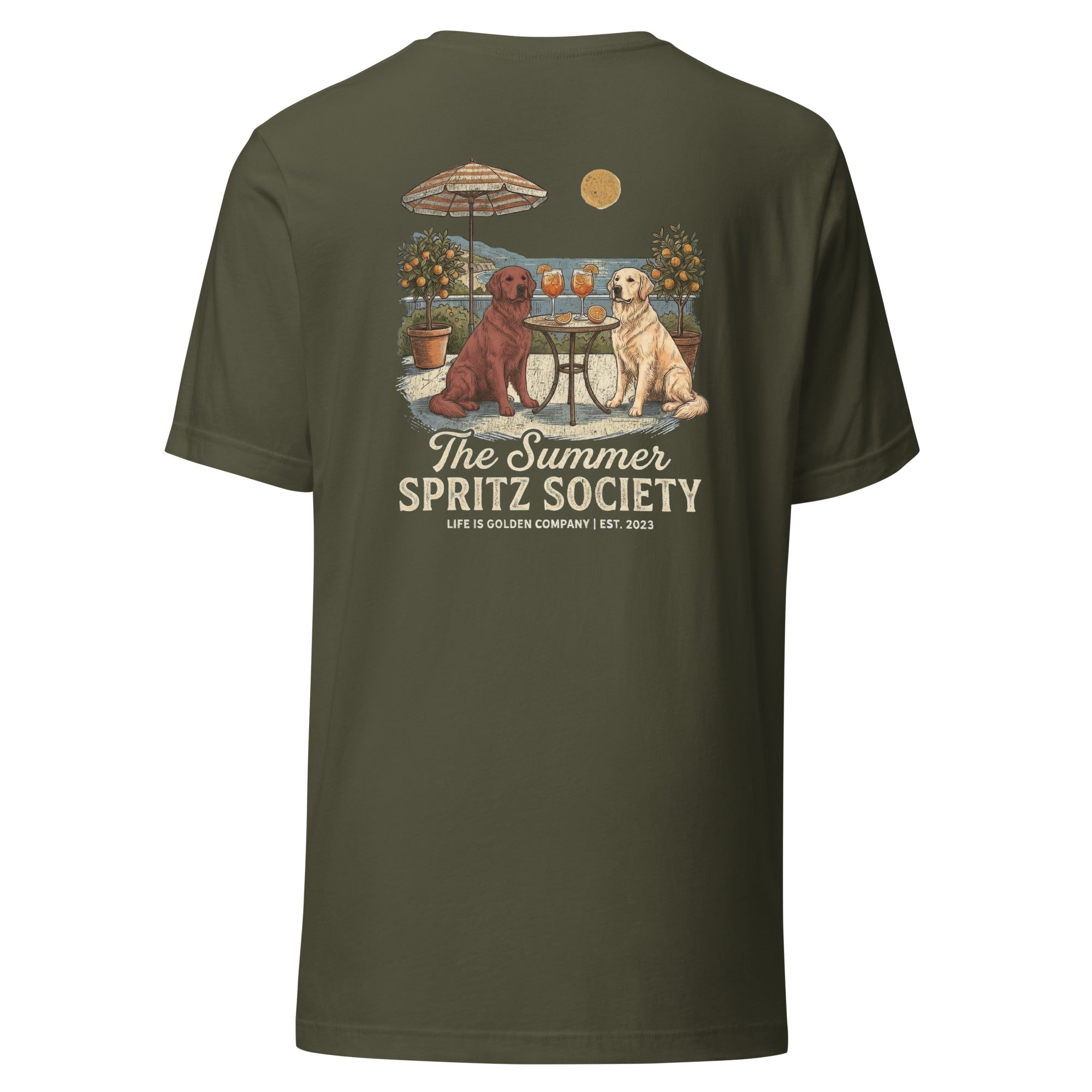 Summer Spritz Society Red &amp; Gold Unisex Tee