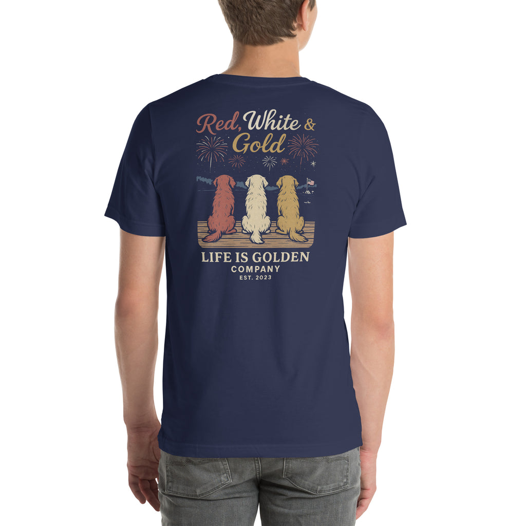 Red, White &amp; Gold Tee