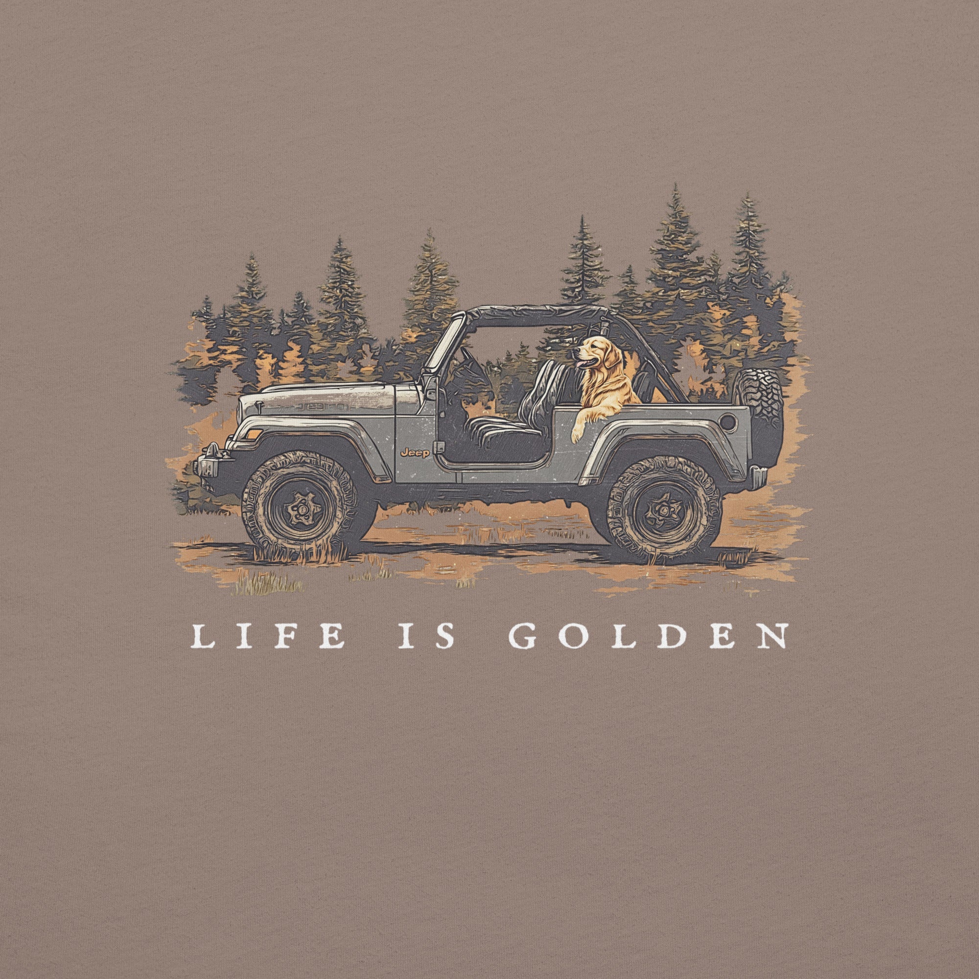 Jeep Life Golden Retriever T-shirt