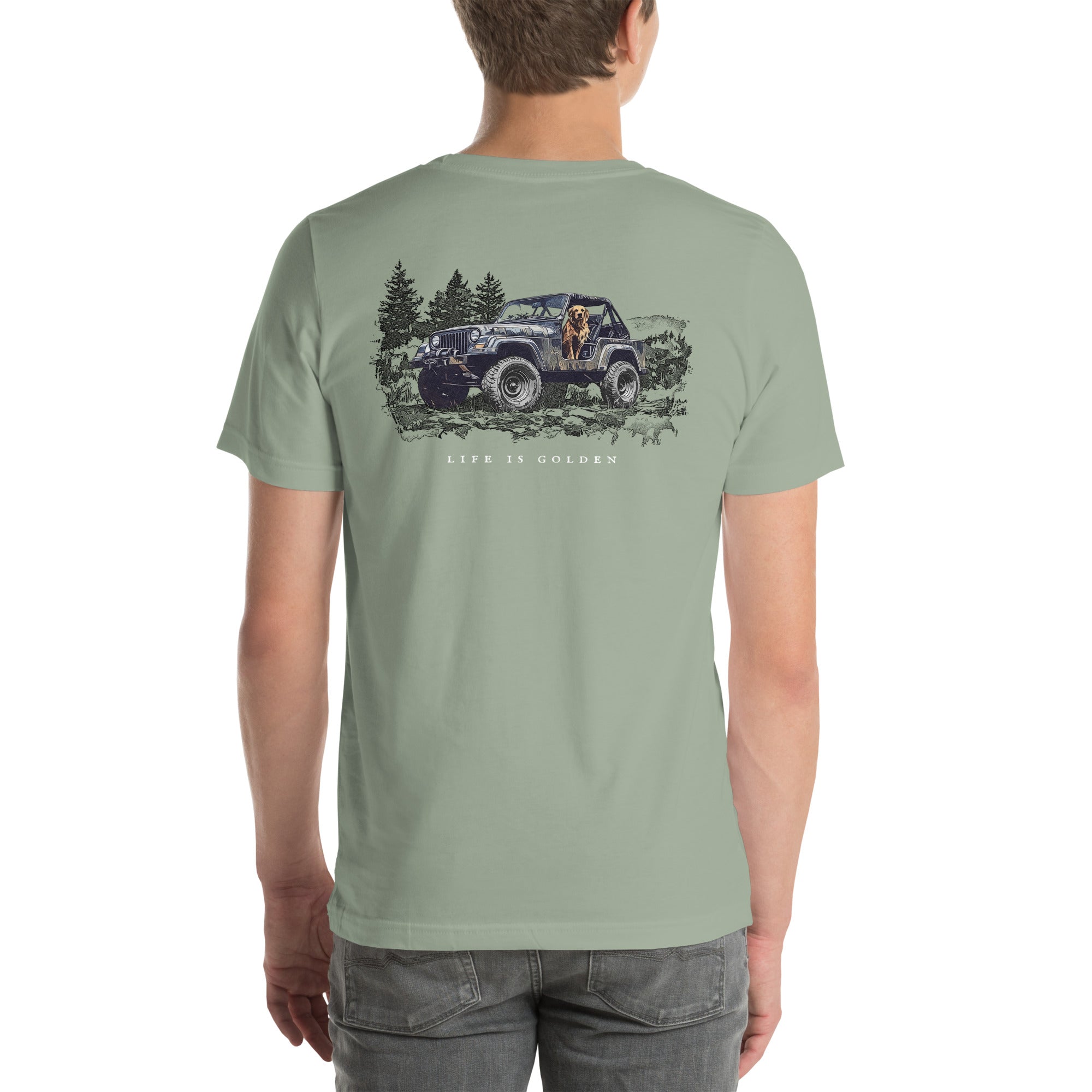 Jeep Overland Golden Retriever T-shirt