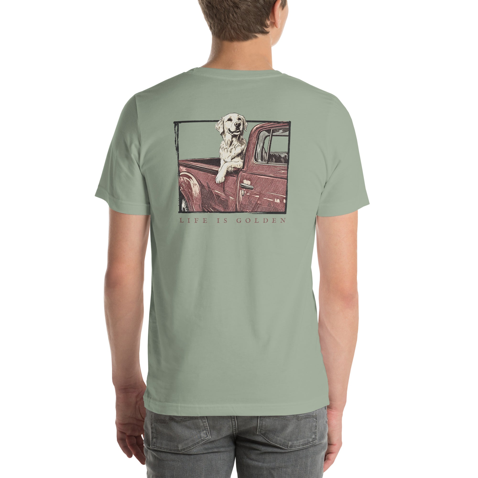 Classic Pickup Golden Retriever T-Shirt