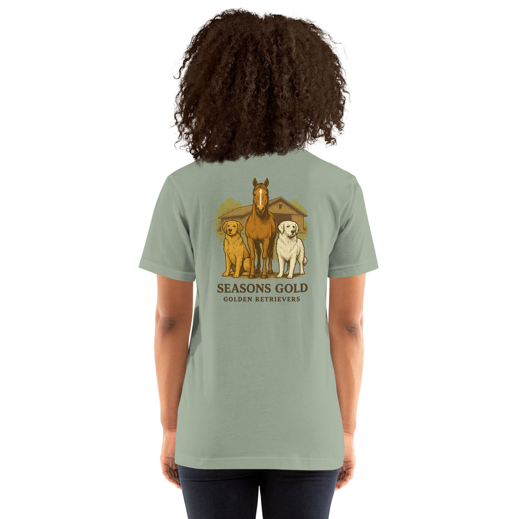 Seasons Gold Barn Companions Unisex t-shirt