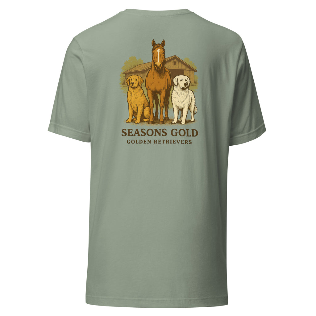 Seasons Gold Barn Companions Unisex t-shirt