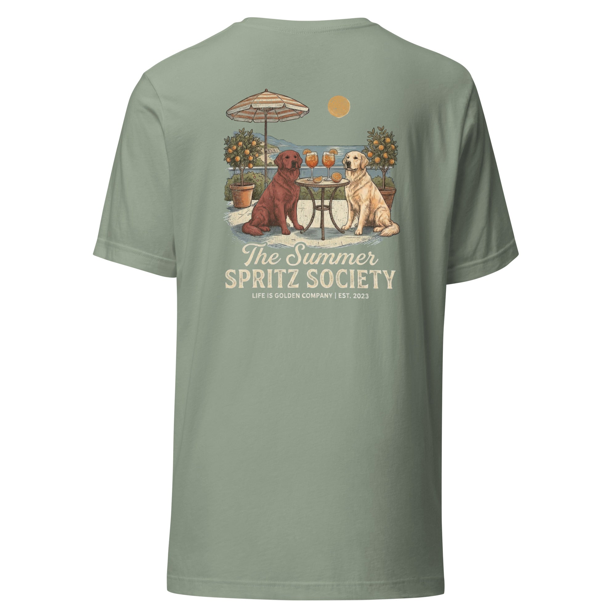 Summer Spritz Society Red &amp; Gold Unisex Tee
