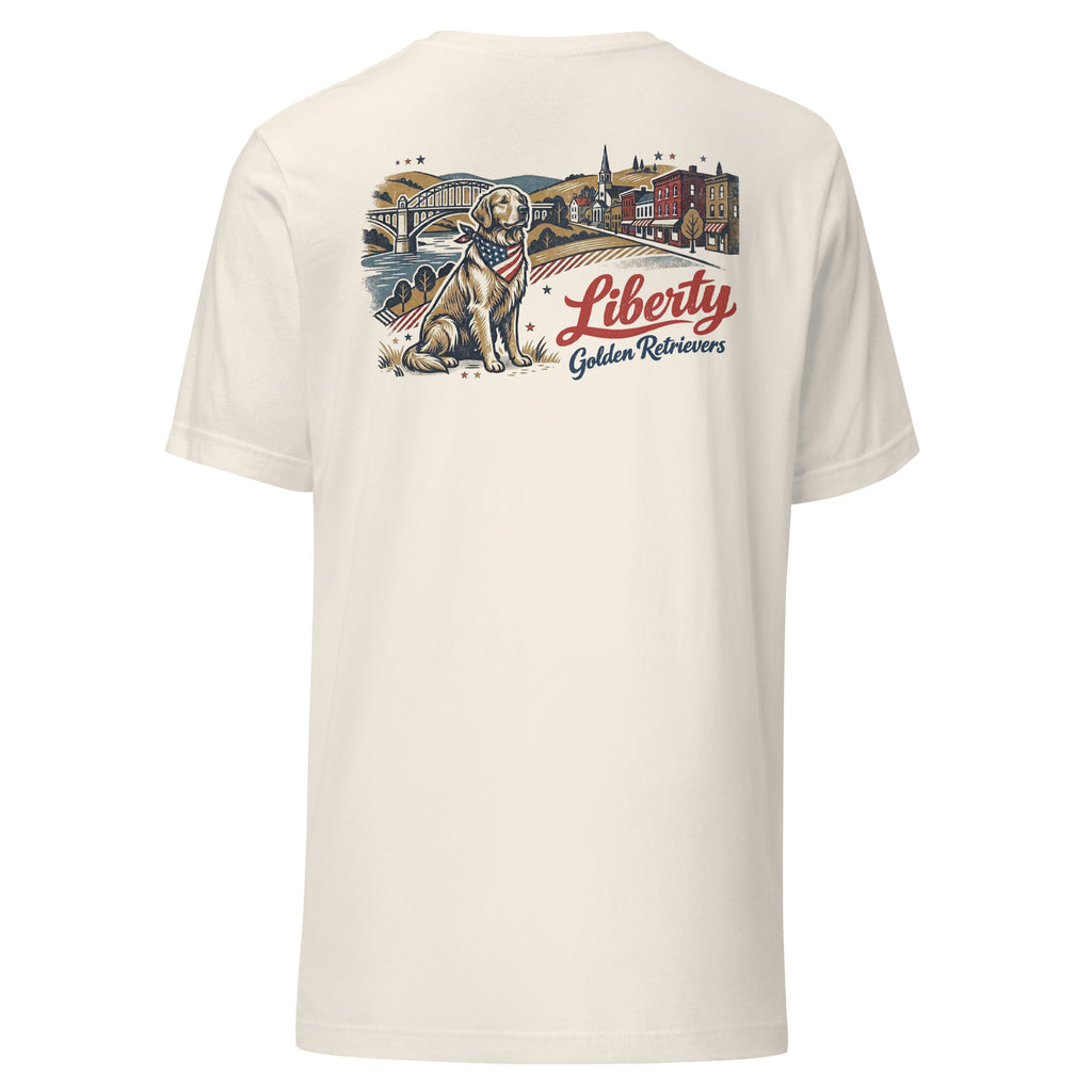 Liberty Golden Retrievers II Unisex Tee