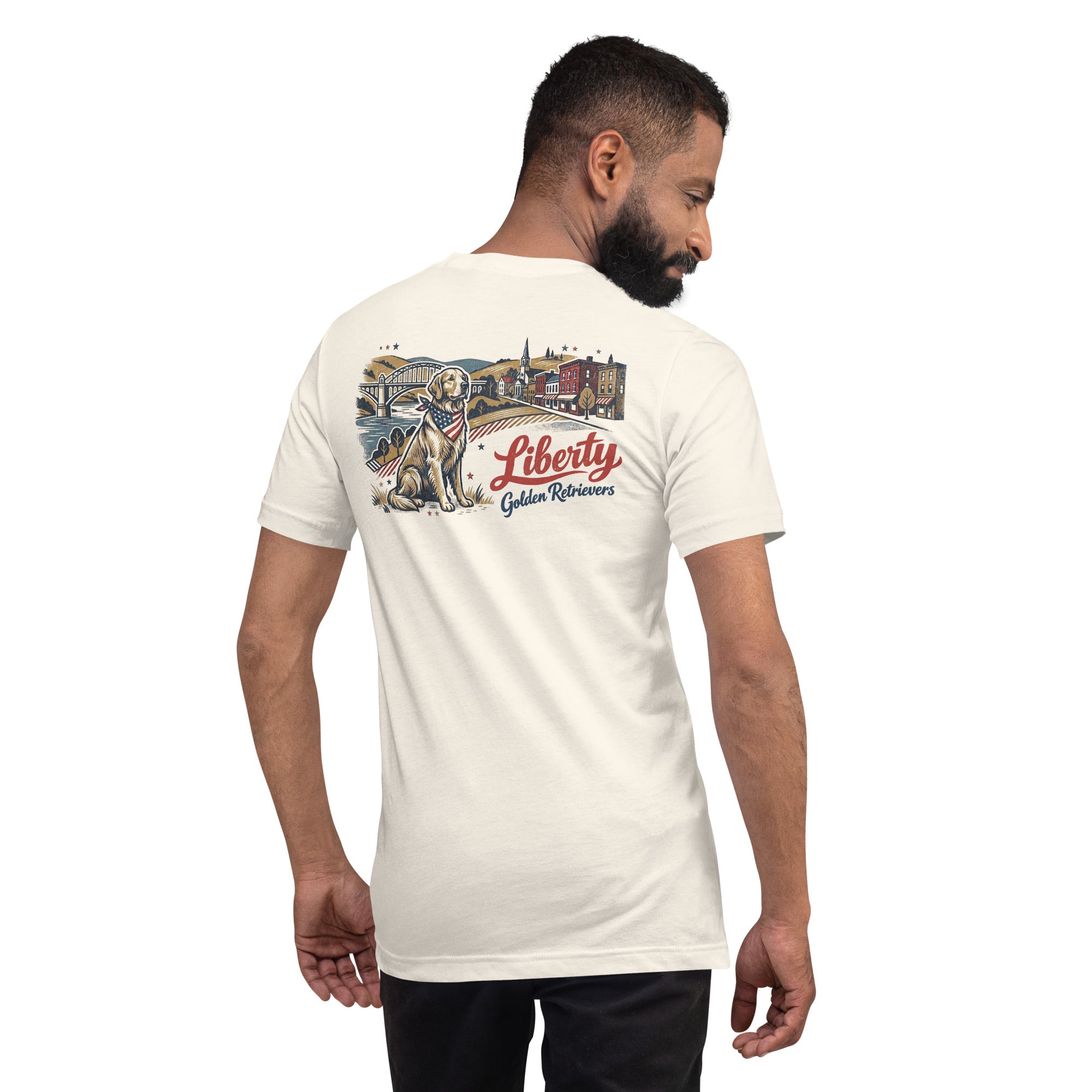Liberty Golden Retrievers II Unisex Tee