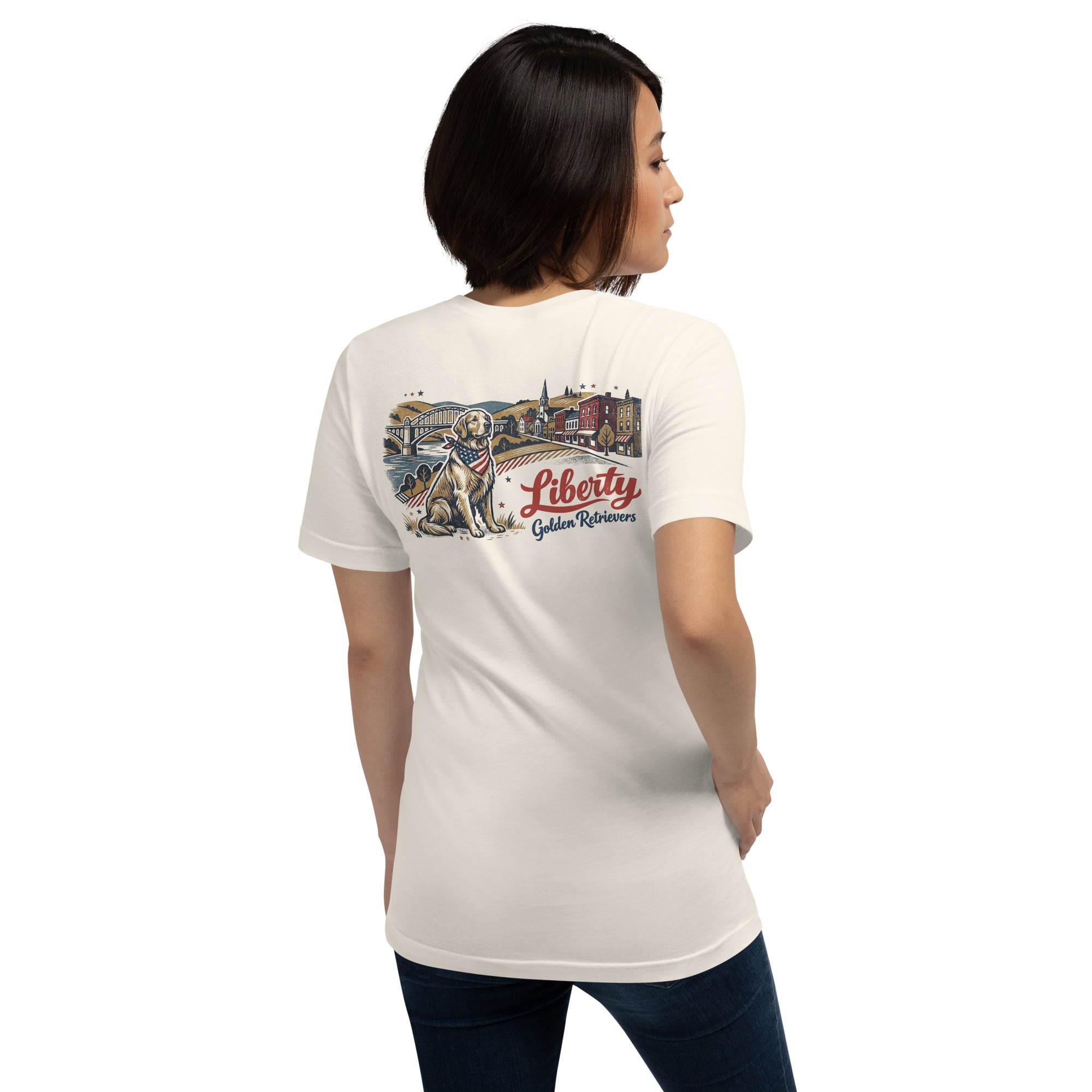 Liberty Golden Retrievers II Unisex Tee