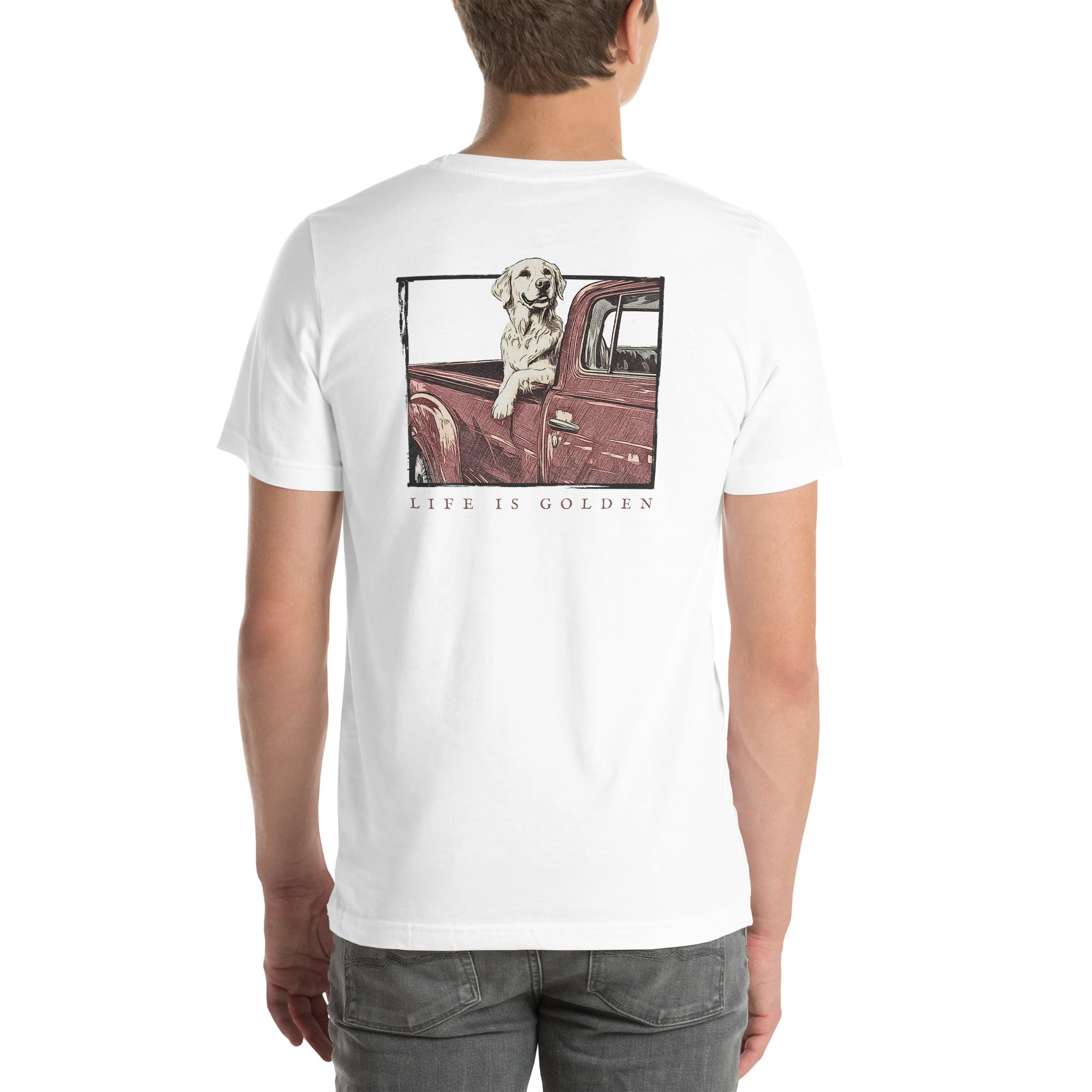 Classic Pickup Golden Retriever T-Shirt