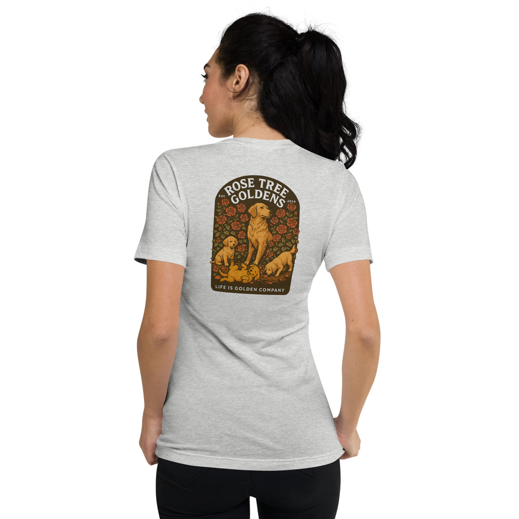 Rose Tree Goldens Custom V-Neck Tee