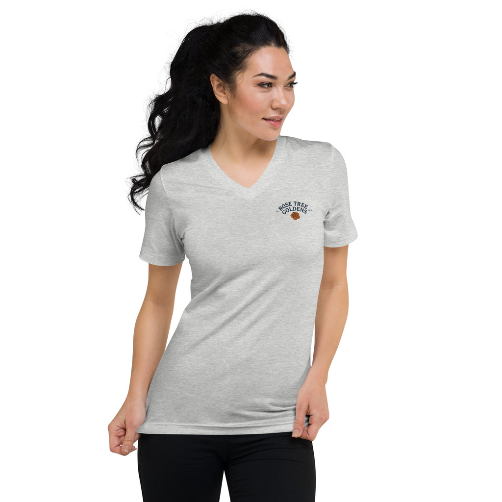 Rose Tree Goldens Custom V-Neck Tee