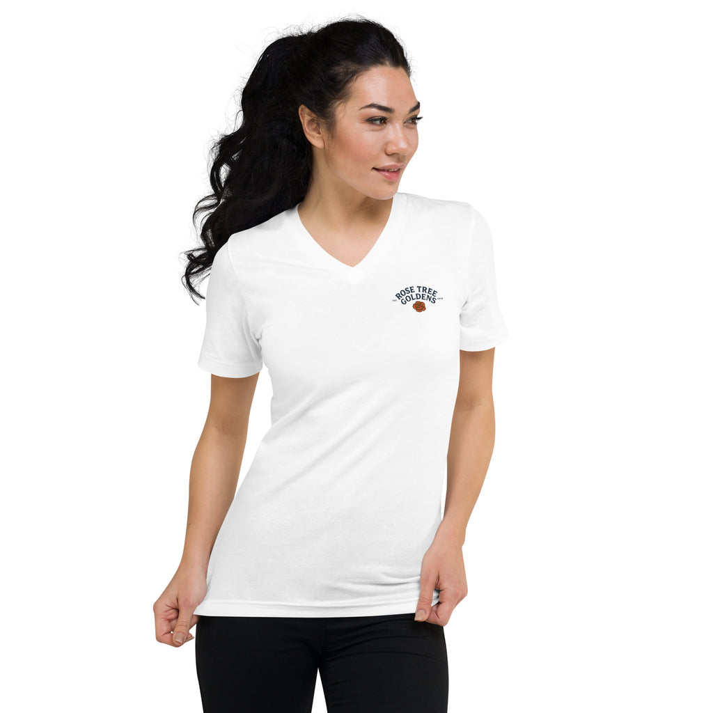 Rose Tree Goldens Custom V-Neck Tee