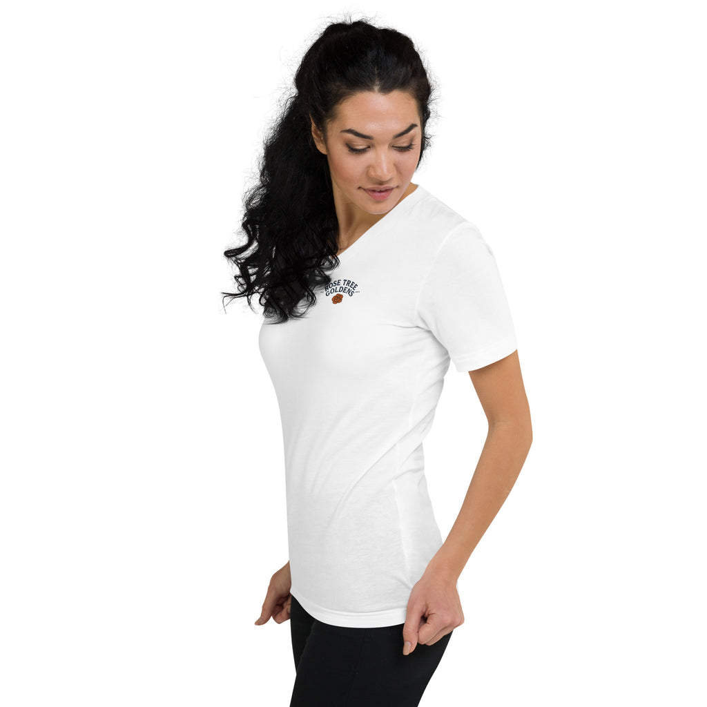 Rose Tree Goldens Custom V-Neck Tee