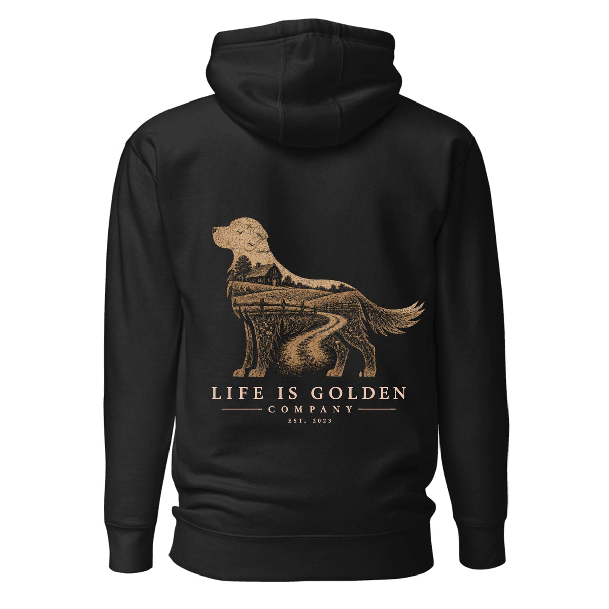 The Homestead Golden Hoodie — Vintage Black