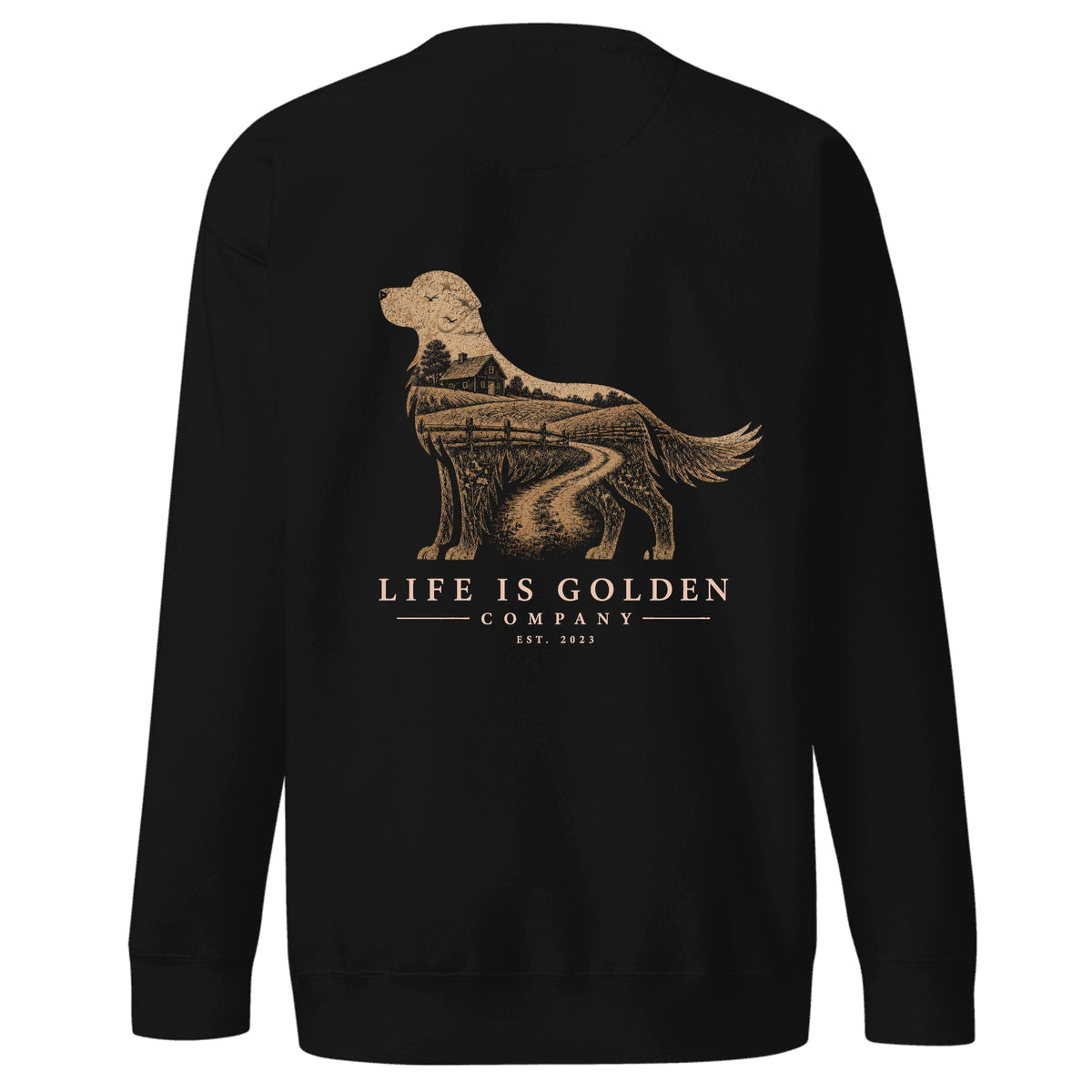 The Homestead Golden Crewneck — Vintage Black