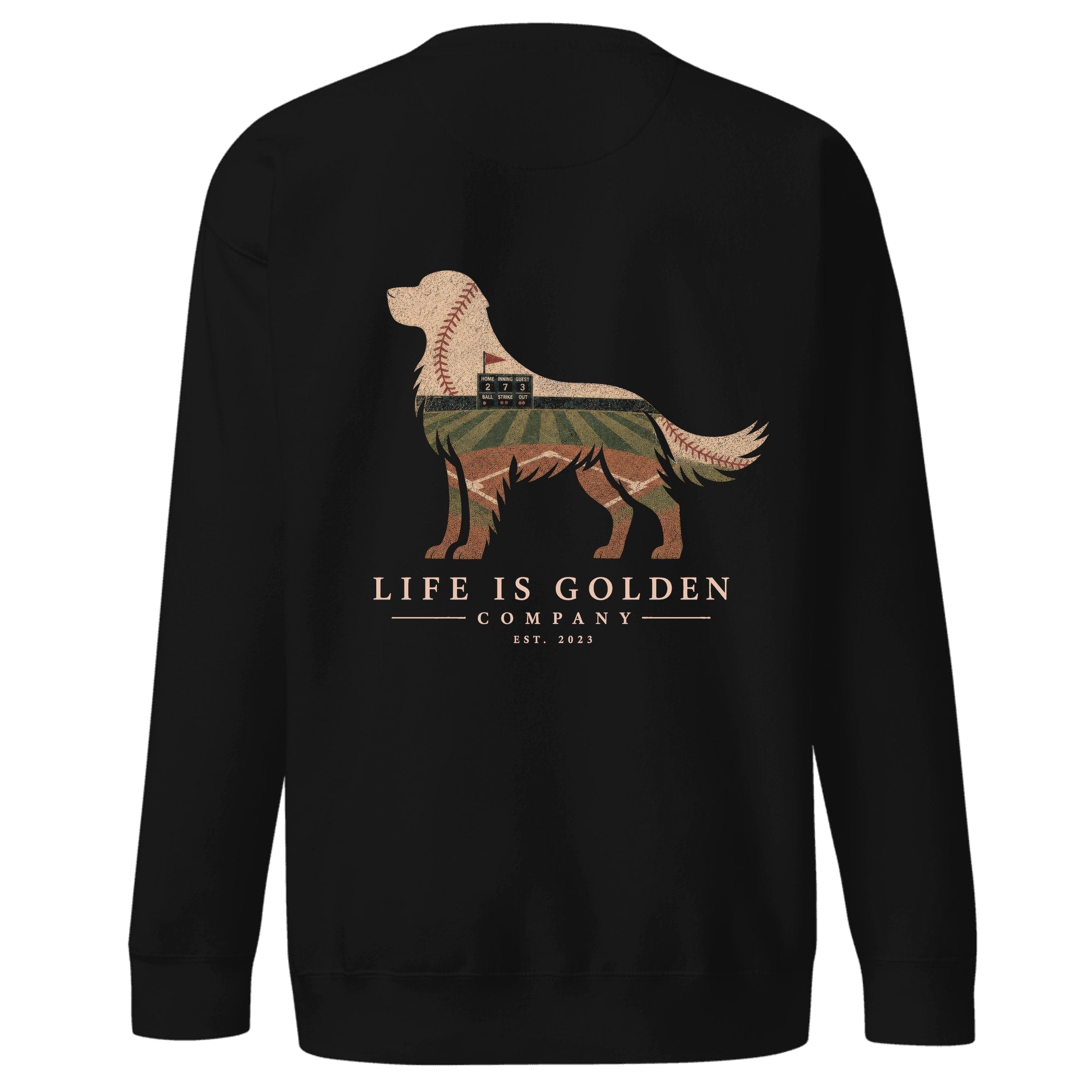 The Home Team Golden Crewneck — Vintage Black