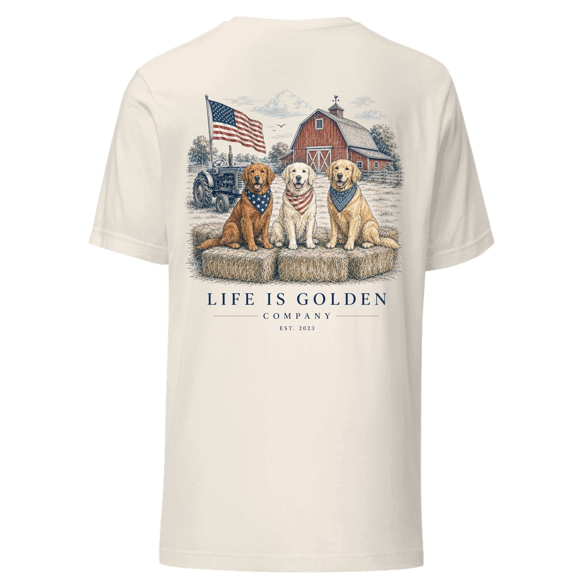 The Heartland Trio Tee — Vintage White