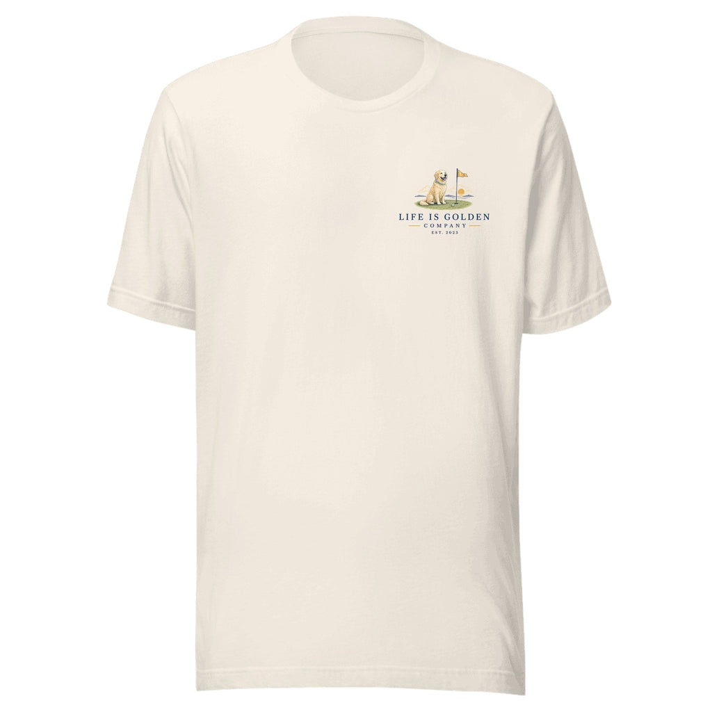 The Cart Path Tee — Vintage White (front)
