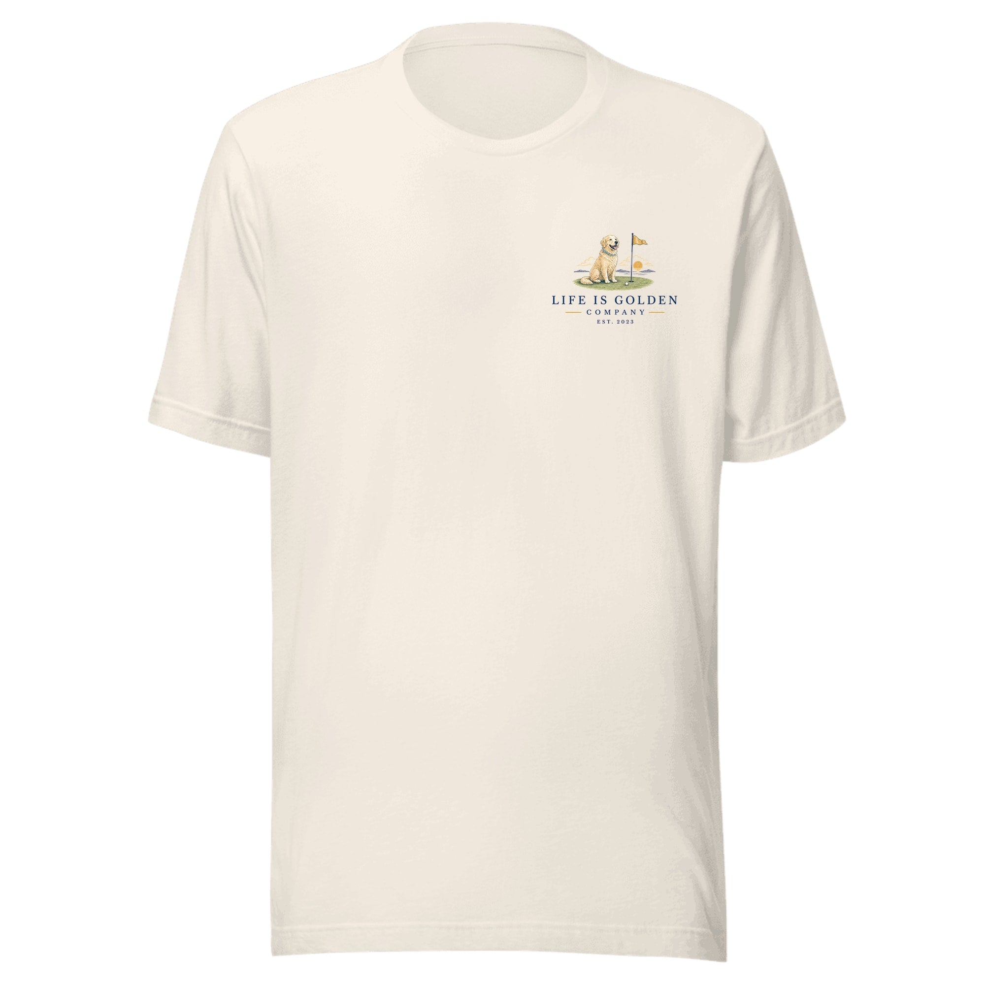 The Cart Path Tee — Vintage White (front)