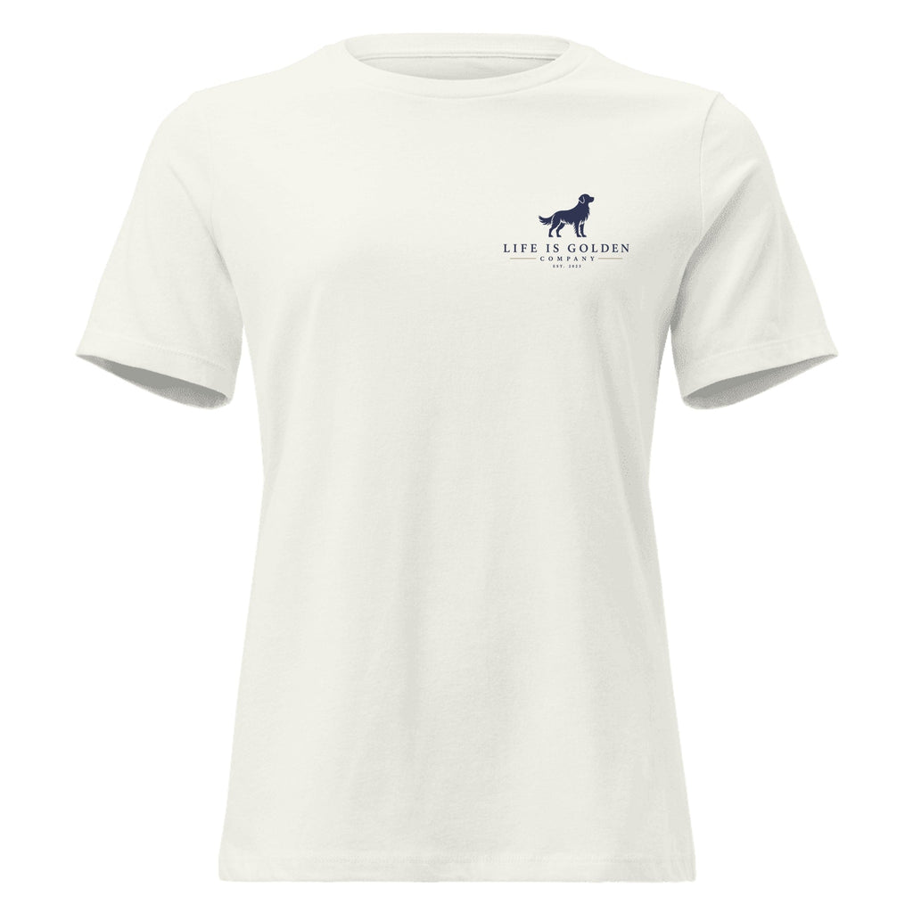 Boots Off Women's Relaxed Tee — Vintage White (front)