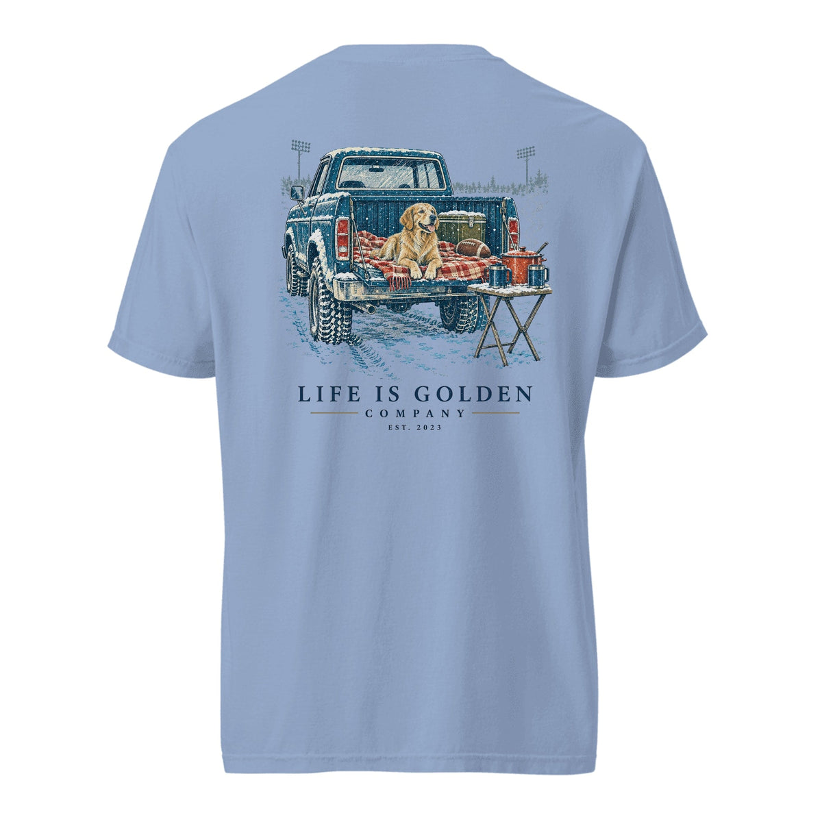 The Tailgate Chili Heavyweight Tee — Washed Denim