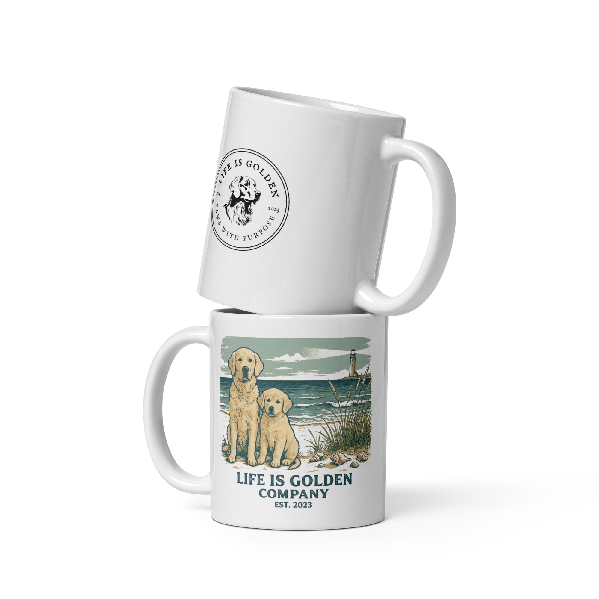 Beach Day Pups mug