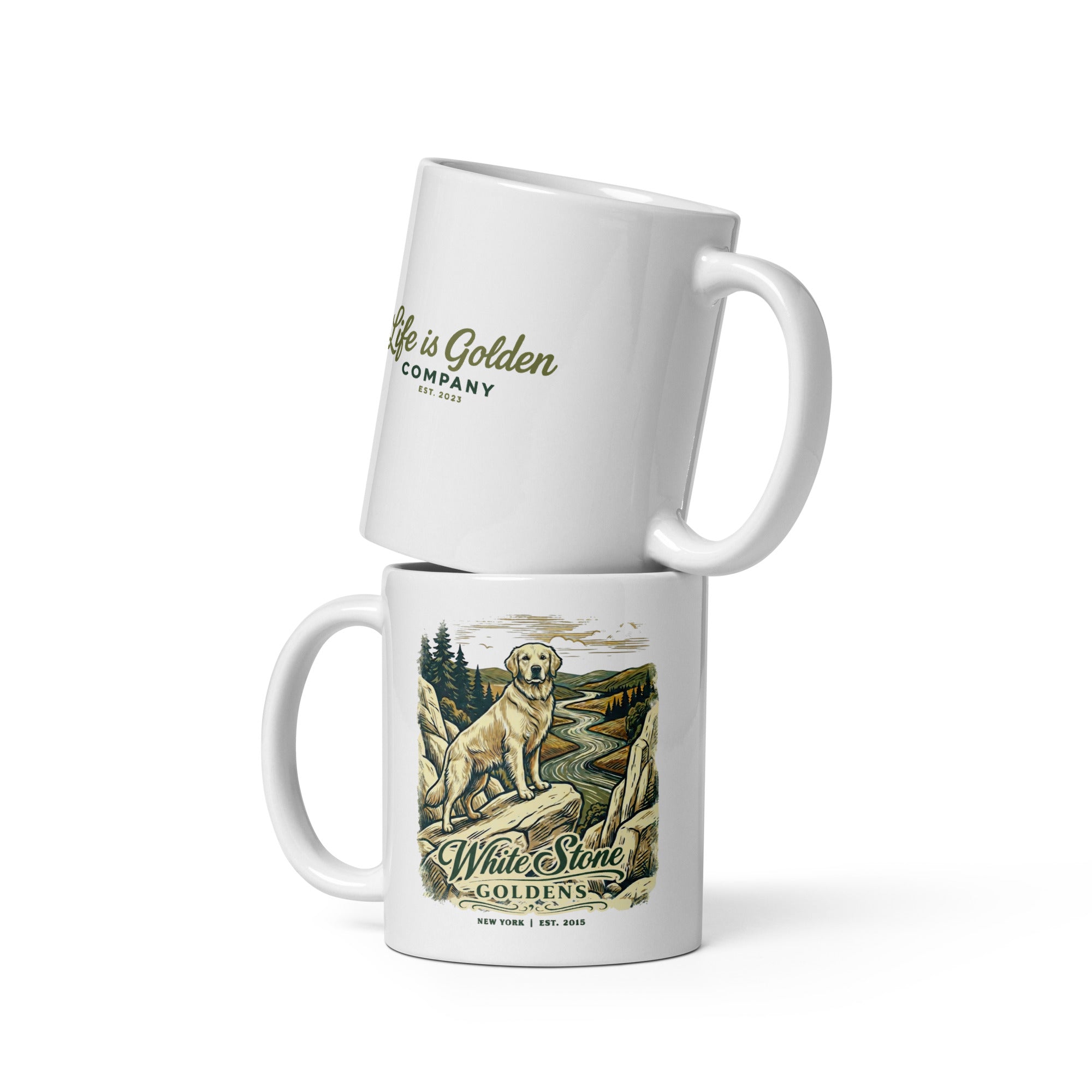 White Stone Goldens  Ceramic Mug