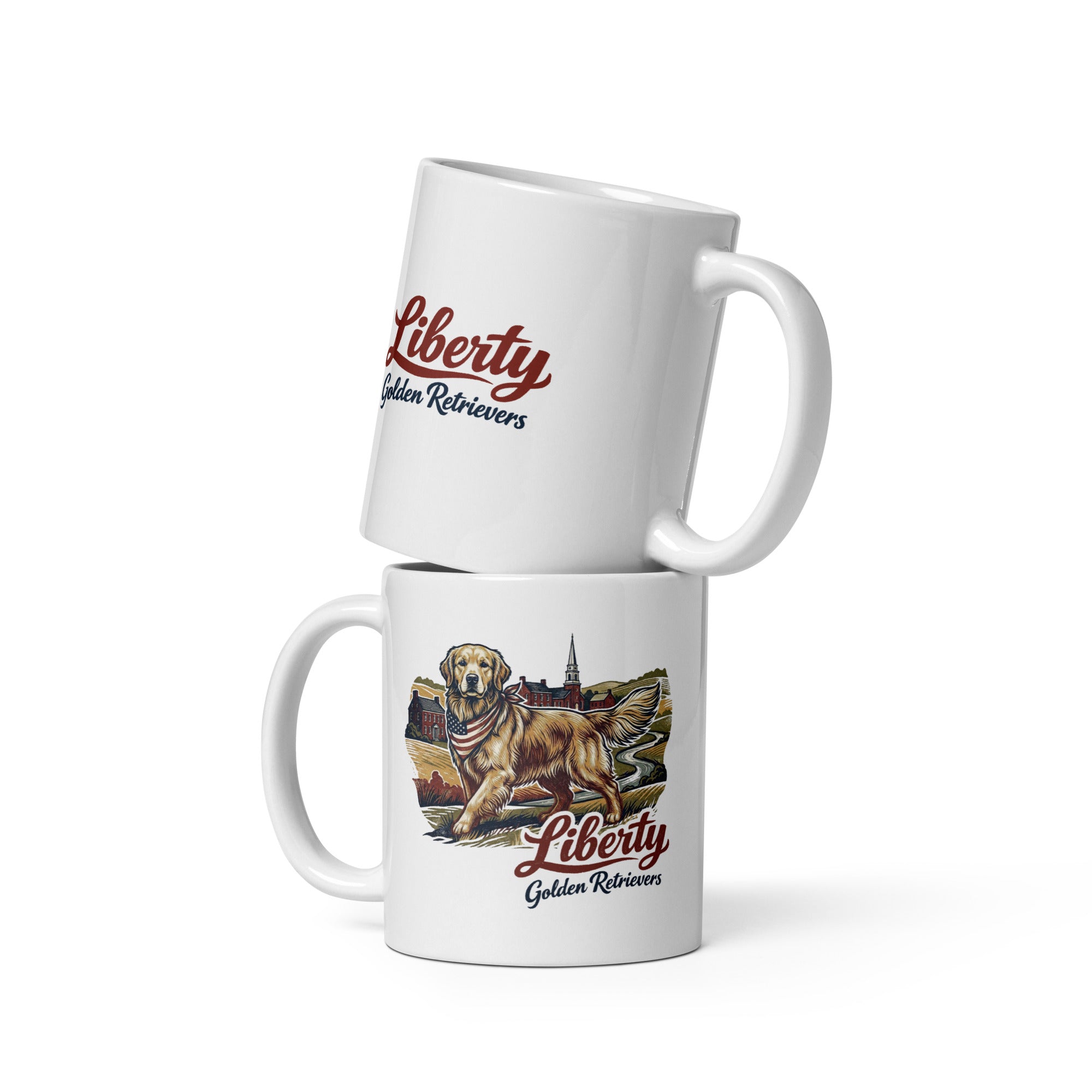 Liberty Golden Retrievers Ceramic Mug