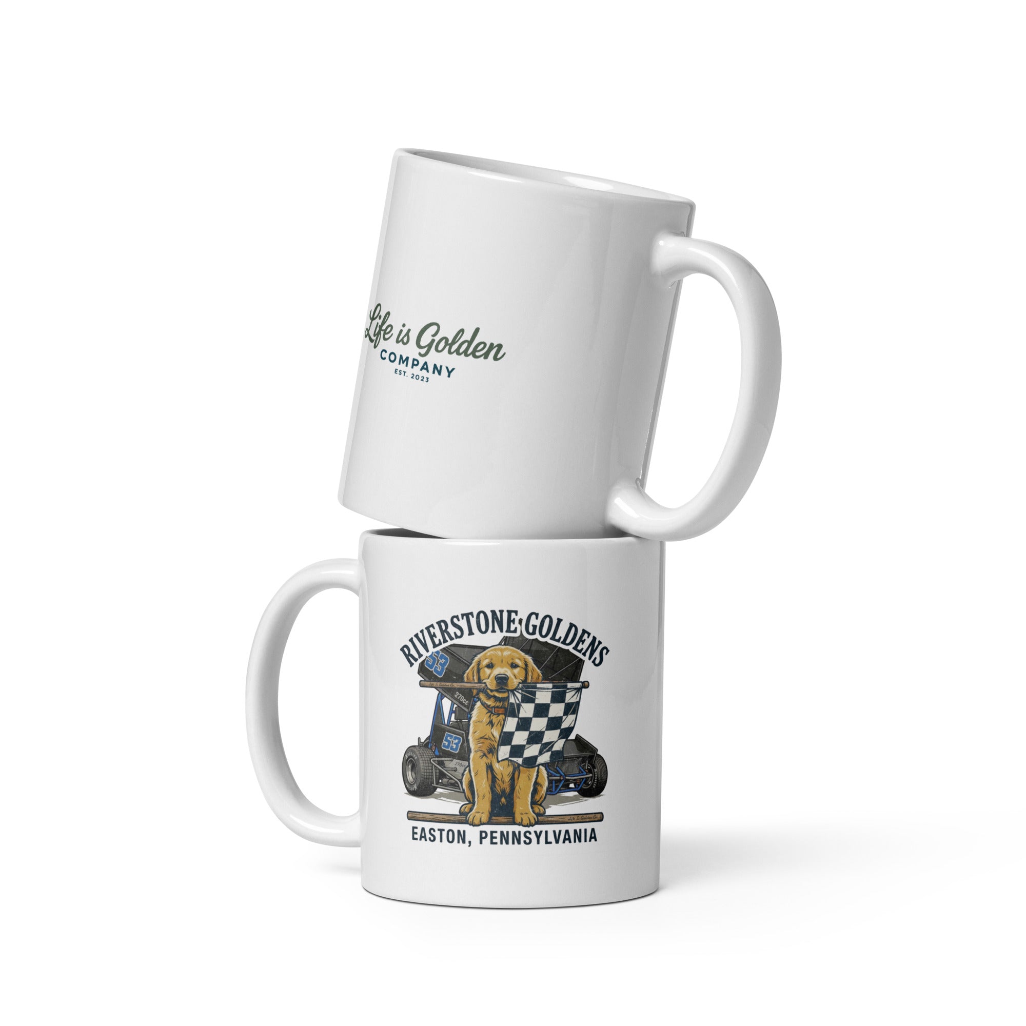Riverstone Goldens Racing Ceramic mug