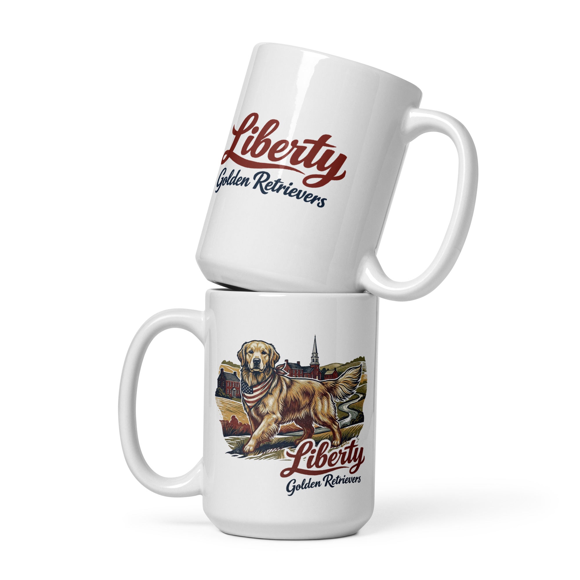 Liberty Golden Retrievers Ceramic Mug