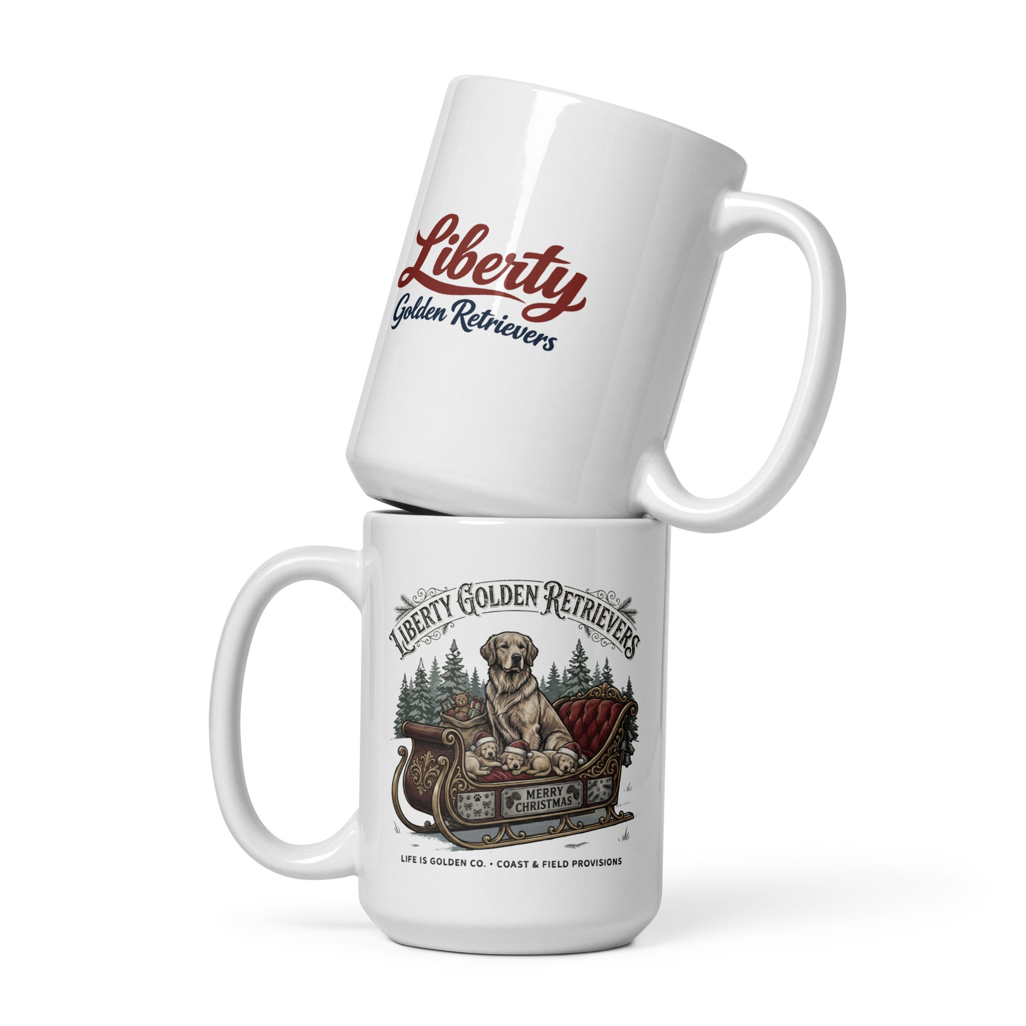 Liberty Goldens Christmas Ceramic Mug